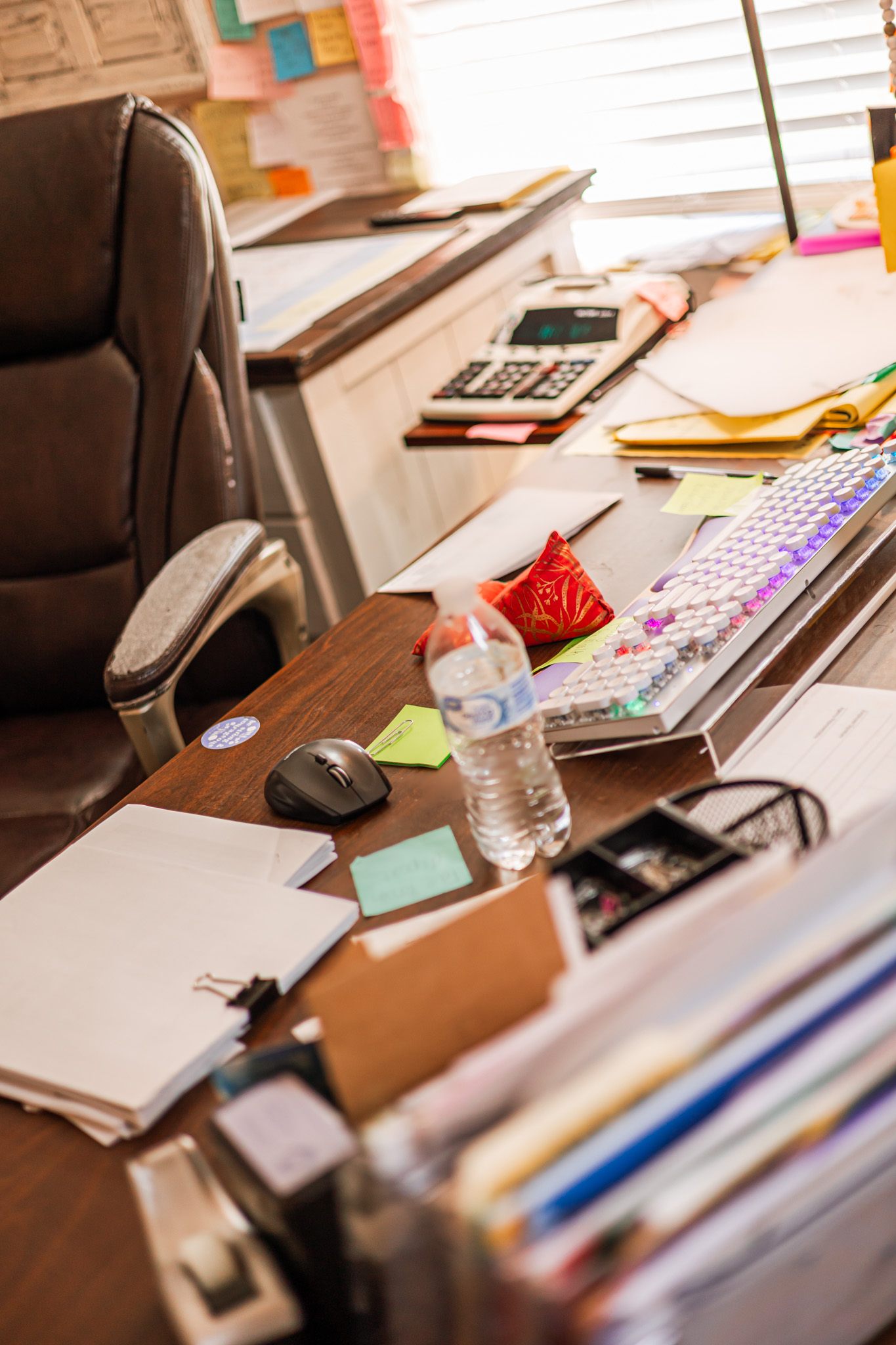 A busy desk at A New Beginning